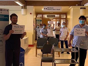 Lunch distribution at John Radcliffe and Churchill Hospitals